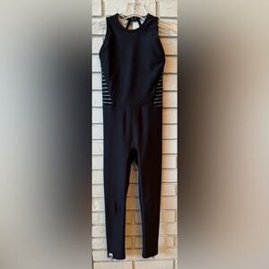 SimplyBE Dance Originals Black Sleeveless Unitard with Stripes